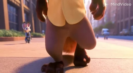 anthro camera_smothering clothing crotch_focus feet female male male/female paws shut_up_and_watch disney zootopia nick_wilde canid canine fox mammal animated short_playtime webm