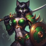 abs anthro armor blizzard_entertainment canid canine female fur grey_body grey_fur kauket kauket_blackmoore looking_at_viewer mammal solo warcraft warrior were werecanid werecanine worgen world_of_warcraft