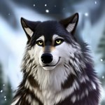 ambiguous_gender black_body black_fur black_markings canid canine canis detailed detailed_fur domestic_dog fur headshot_portrait husky male_(lore) mammal markings nordic_sled_dog photorealism portrait simple_background snow solo spitz white_body white_fur white_markings wolf