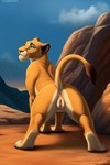 all_fours angry_puppy anus ass_up butt felid female feral genitals lion looking_at_viewer looking_back mammal nala_(the_lion_king) pantherine pussy raised_tail smile smiling_at_viewer solo the_lion_king