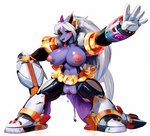 anthro armor female solo lucariaura capcom armadillo mammal reploid xenarthran