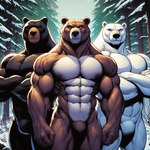 2024 abs anthro biceps big_abs big_biceps big_deltoids big_forearm_muscles big_muscles big_pecs big_trapezius big_triceps biped black_body black_ears black_eyebrows black_fur black_inner_ear black_nose blind_eye blue_eyes broad_shoulders brown_body brown_ears brown_eyes brown_fur brown_inner_ear brown_nipples countershade_face countershade_fur countershade_torso countershading crossed_arms dall-e_3 dark_body dark_fur day deltoids detailed_background eye_scar eyebrows facial_scar featureless_crotch fist forearm_muscles forest forest_background front_view fur group humanoid_hands light light_body light_countershading light_fur looking_at_viewer male manly monotone_body monotone_fur multicolored_body multicolored_fur muscular muscular_anthro muscular_male nature nature_background nipples nude nude_anthro nude_male obliques outside pecs plant pose red_eyes round_ears scar serratus sky smile smiling_at_viewer smirk smirking_at_viewer snow snowing standing tan_body tan_countershading tan_fur thick_neck trapezius tree triceps trio two_tone_body two_tone_fur white_body white_ears white_fur white_inner_ear zenithwolf black_bear brown_bear grizzly_bear mammal polar_bear ursid ursine 1:1 detailed digital_drawing_(artwork) digital_media_(artwork) hi_res lighting shaded