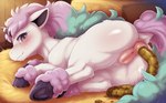 animal_genitalia animal_pussy anus blush equine_pussy eyelashes feces female feral genitals hay hooves long_eyelashes looking_at_viewer lying on_side pooping puffy_anus pussy scat solo poopdude4207 nintendo pokemon galarian_form galarian_ponyta generation_1_pokemon pokemon_(species) ponyta regional_form_(pokemon)