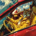 anthro bunny_brewster car clothing cougar exotic_car felid feline gloves handwear hi_res high_res inside_car latex_clothing leather leather_clothing leather_gloves leather_handwear male mammal solo vehicle