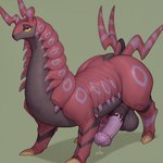 animal_genitalia animal_penis bodily_fluids equine_penis erection feral genital_fluids genitals male penis precum solo nonimousmate generation_5_pokemon pokemon_(species) scolipede hi_res