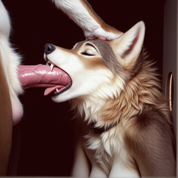 anthro biped breasts collar duo erection eyes_closed fangs fellatio female fur genitals glory_hole hand_on_head male male/female mane nose nude open_mouth oral penetration penile penis penis_in_mouth penis_on_tongue sex solo_focus standing teeth tongue tuft vein veiny_penis balloon_(director) canid canine canis mammal wolf hi_res