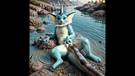 animal_genitalia anthro bodily_fluids cloaca female genital_fluids genitals lying on_back pussy solo spread_pussy spreading unbirthing vaginal vertical_cloaca vore water director_zerumi nintendo pokemon eeveelution generation_1_pokemon pokemon_(species) vaporeon animated short_playtime webm