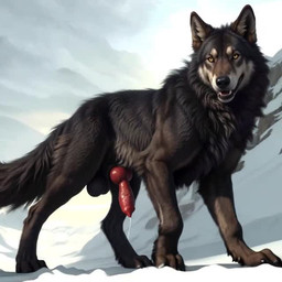 animal_genitalia animal_penis balls black_body black_fur black_nose bodily_fluids breath canine_genitalia detailed_background dripping feral fluffy fluffy_tail fur genital_fluids genitals leaking_precum looking_at_viewer male mountains neck_fluffy neck_tuft panting paws penis precum precum_drip precum_on_penis realistic_balls_size realistic_feral realistic_fur realistic_genitalia realistic_lighting realistic_penis_size snow solo tongue tuft walking walking_towards_viewer yellow_eyes dusty_86 silverlynx canid canine canis mammal wolf 1:1 animated webm