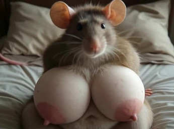 anthro bed big_breasts breasts eyes_closed female furniture looking_at_viewer lying lying_on_bed navel on_bed pillow sitting_up smile smiling_at_viewer solo solo_focus whiskers stothemfh mammal murid murine rat rodent invalid_tag animated short_playtime webm