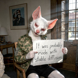 angry_expression annoyed anthro black_bottomwear black_clothing black_shorts bottomwear boxer_briefs boxers_(clothing) carpet chair clothed clothing desk fangs fingernails fur furniture garden gemini gesture hair holding_object holding_sign humor inside jacket lamp light lips long_nails male message military_uniform nails office on_chair open_clothing open_jacket open_topwear photorealism picture_frame pink_ears pink_inner_ear pink_lips pink_nose pointing protest readable_text red_eyes shorts sign sitting sitting_on_chair solo stool table teeth text topwear underwear unfriendly uniform wall_(structure) white_body white_ears white_fur white_hair window window_light wood_chair wood_wall sloppycat soulbat_(sloppycat) bat mammal microbat phyllostomid vampire_bat yangochiropteran hi_res meme