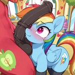 <3 <3_eyes animal_genitalia animal_penis big_penis duo duo_focus equine_genitalia equine_penis female feral genitals group male male/female penis penis_on_face wings girka my_little_pony big_macintosh_(mlp) rainbow_dash_(mlp) equid equine horse mammal pegasus pony