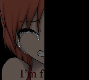 anthro blush bodily_fluids clothing countershading crying eyebrows eyelashes eyes_closed fangs female fur hair inner_ear_fluff open_mouth orange_body orange_fur orange_hair red_clothing red_shirt red_tank_top red_topwear shirt simple_background smile solo tank_top tears teeth text topwear transformation tuft whiskers white_body white_countershading loren_iipsum meme_2026 canid canine fox human mammal invalid_tag animated meme short_playtime webm