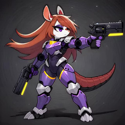 anthro armor brown_hair clothed clothing cybernetics dual_wielding female fur gun hair handgun holding_gun holding_handgun holding_object holding_ranged_weapon holding_weapon long_hair machine pistol purple_eyes ranged_weapon revolver simple_background solo standing tail tight_clothing weapon white_body white_fur thebigbradwulf jolene_(thebigbradwulf) armadillo humanoid mammal xenarthran animated digital_media_(artwork) pixel_(artwork) webm