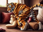 animal_genitalia animal_penis anus bodily_fluids cum cum_on_ground cum_on_penis cumdrip felid feline_penis feral genital_fluids genitals male mammal masturbating masturbation pantherine penis plushie plushophilia solo tiger zhaneel