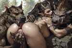 anal anthro butt female fingering genitals group group_sex imminent_sex male male/male oral pussy rimjob rimming sex threesome trio vaginal vaginal_fingering hyperion elf gnoll humanoid hyaenid hybrid mammal