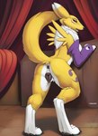 animal_genitalia animal_pussy anthro anus assenai canid canine canine_genitalia canine_pussy digimon_(species) female fox fur genitals mammal open_mouth pussy renamon solo