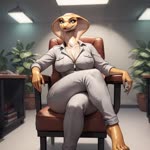 anthro big_breasts breasts chubby_anthro chubby_female closet clothing crossed_legs curvy_figure female happy janitor jumpsuit school sitting slightly_chubby solo thick_thighs voluptuous voluptuous_female wide_hips homer_26 reptile scalie snake animated webm