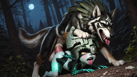 ahegao all_fours ambiguous_penetration animal_genitalia animal_penis armor balls bestiality big_balls big_penis black_body black_fur blue_eyes blush bodily_fluids brown_body butt claws clothing detailed_background doggystyle drooling duo ear_piercing ear_ring enjoying erection eye_roll feet female female_humanoid female_on_feral female_penetrated feral feral_penetrating feral_penetrating_female feral_penetrating_humanoid forest from_behind_position full_moon fur genitals grey_body hair headgear headwear helmet huge_balls huge_penis humanoid_on_feral humanoid_penetrated humanoid_pointy_ears interspecies larger_feral larger_male looking_pleasured male male/female male_feral male_on_humanoid male_penetrating male_penetrating_female male_penetrating_humanoid markings moon multicolored_body multicolored_fur nature nature_background night nude open_mouth outside penetration penile penile_penetration penis piercing pink_genitals pink_penis plant quadruped red_eyes ring ring_(jewelry) ring_piercing saliva sex short_stack size_difference smaller_female smaller_humanoid smaller_penetrated star tail teeth toes tongue tongue_out tree wan2.2 white_body white_fur white_genitals yellow_sclera gridanon nintendo the_legend_of_zelda link_(wolf_form) midna canid canine canis demon demon_humanoid humanoid imp mammal twili wolf 3d_(artwork) animated detailed digital_media_(artwork) short_playtime webm