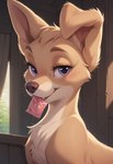 bedroom_eyes blush condom condom_in_mouth female feral inviting looking_at_viewer narrowed_eyes seductive sexual_barrier_device solo standing foxlover7796 angel_(lady_and_the_tramp) canid canine canis domestic_dog mammal hi_res portrait