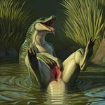 anus bodily_fluids crocodile crocodilian crocodylid female feral genitals hellowhatisthis lying on_back open_mouth presenting pussy reptile saliva scalie solo spread_pussy spreading swamp tongue tongue_out