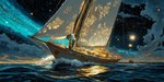 anthro aurora_borealis boat clothing cloud fishnet fishnet_clothing fishnet_topwear male sailing_boat sailing_watercraft sea sky snowflake solo star starry_sky topwear vehicle water watercraft wave bahufaru dexter_cullen_(bahufaru) mammal polar_bear ursid ursine hi_res