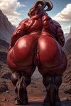 anthro anus bent_over big_butt brown_body brown_fur butt curvy_figure day detailed_background digitigrade doom_(game) doom_(series) female fur genitals glowing glowing_eyes green_eyes hands_on_hips hooves horn huge_butt id_software looking_at_viewer looking_back mountains muscular muscular_anthro nude outside presenting prompt pussy rear_view red_body red_skin rock smile solo solo_focus standing teeth thick_thighs wide_hips cresent_sun baron_of_hell demon digital_media_(artwork) hi_res prompt_metainfo