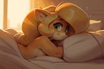 anthro bed bedroom_eyes blonde_hair breasts detailed_background female furniture hair looking_at_viewer narrowed_eyes nude pillow ponytail seductive sideboob smile smiling_at_viewer unknown_director crash_bandicoot_(series) coco_bandicoot mammal marsupial hi_res