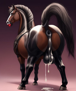 after_anal anus balls bedroom_eyes bodily_fluids bridle brown_body brown_fur butt clothing cum cum_drip cum_in_ass cum_inside cum_on_balls dripping equine_anus equine_genitalia feral fur genital_fluids genitals leggings legwear lipstick makeup male mane narrowed_eyes presenting presenting_anus presenting_hindquarters puffy_anus raised_tail seductive sex solo straps drgnbotlos equid equine horse mammal