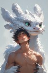 anthro bestiality claws dragoness duo embrace female feral green_eyes hug human_on_anthro human_on_feral interspecies looking_pleasured male male/female mature_female mother mythology nude parent size_difference white_body extravirginweaseloil how_to_train_your_dragon nubless dragon human humanoid light_fury mammal mythological_creature mythological_scalie scalie western_dragon