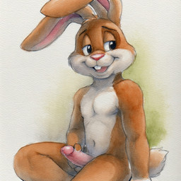 anthro bedroom_eyes big_ears brown_body brown_eyes brown_fur buckteeth ears_up erection first_person_view fur genitals hair handjob humanoid_genitalia humanoid_penis long_ears looking_at_viewer male mascot masturbation multicolored_body multicolored_fur narrowed_eyes nude open_mouth penile penis pink_nose presenting presenting_penis seductive sex sitting smile solo spread_legs spreading tail tail_tuft teeth tongue tuft two_tone_body two_tone_fur white_body white_fur extravirginweaseloil nesquik nesquik_bunny quicky hare lagomorph leporid mammal rabbit hi_res painting_(artwork) traditional_media_(artwork) watercolor_(artwork)