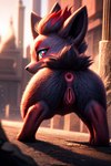 anus butt female feral genitals looking_at_viewer looking_back looking_back_at_viewer presenting presenting_hindquarters pussy solo typhlosionvoid generation_5_pokemon pokemon_(species) zorua