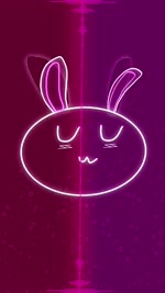 ambiguous_gender anthro blush blush_lines eyes_closed long_ears music music_video red_background simple_background solo lordarch lagomorph leporid mammal rabbit 2021 2d_animation animated sound webm