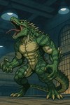5_toes abs anthro athletic athletic_anthro athletic_male biceps claws feet green_body insomniac_games male marvels_spiderman marvels_spiderman2 muscular muscular_anthro muscular_male neck_muscles nude open_mouth pecs ripped_muscles serratus sharp_teeth solo spikes stripes tail teeth the_lizard_(insomniac) toes tongue tongue_out triceps birdovo marvel the_lizard_(marvel) hybrid lizard lizardman reptile scalie absurd_res hi_res