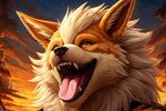 ambiguous_gender feral fluffy mouth_shot neck_tuft open_mouth pokemon solo sunset tuft vore person111102 arcanine canid canine generation_1_pokemon mammal pokemon_(species)