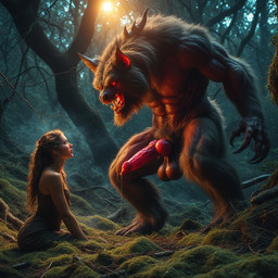 animal_genitalia animal_penis anthro canine_genitalia canine_penis duo female female_on_feral feral feraldomain genitals knot male male/female penis canid canine canis human mammal monster