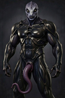 anthro armor conspiracy_theory male muscular muscular_arms muscular_male penis_tentacles pupils reptilian_features science_fiction slit_pupils solo tentacles lizzie_addams alien animal_humanoid humanoid reptile reptile_humanoid scalie scalie_humanoid hi_res