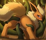 anal anal_penetration anus blonde_hair blush bodily_fluids butt eeveelution female feral feral_penetrated flareon fur generation_1_pokemon genital_fluids genitals hair looking_back mammal neck_tuft nude oral oral_penetration orange_body orange_eyes orange_fur penetration pokemon_(species) pussy pussy_juice raised_tail saliva sex solo tentacle_in_mouth tentacle_in_pussy tentacle_penetration tentacle_sex tentacles theunamusedfox triple_penetration tuft vaginal vaginal_penetration