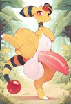 anthro balls genitals looking_at_viewer male penis presenting solo twinkaton nintendo pokemon ampharos generation_2_pokemon pokemon_(species) hi_res