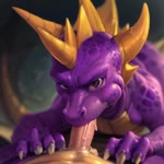 duo fellatio feral genitals head_out_of_frame humanoid_genitalia humanoid_penis male male/male male_penetrated male_penetrating male_penetrating_male oral penetration penile penis sex jfurryart605 spyro_the_dragon spyro dragon animated webm