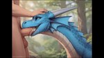 deep_throat duo female feral male male/female oral the_legend terraraptor dragon human mammal scalie invalid_tag animated