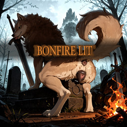 anatomically_correct anatomically_correct_genitalia animal_genitalia animal_pussy anus blep bonfire canine_genitalia canine_pussy digitigrade female feral fire fog genitals glowing glowing_eyes looking_at_viewer looking_back melee_weapon one_eye_closed plant presenting presenting_pussy pussy raised_tail solo sword tail_anus tongue tongue_out tree weapon wink pleasedontlook dark_souls great_grey_wolf_sif canid canine canis mammal wolf hi_res