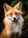 ambiguous_gender anatomically_correct black_pupils blurred_background canid canine chest_tuft ears_up facial_tuft feral fluffy fox front_view fur hi_res irda looking_at_viewer mammal nature nature_background neck_tuft orange_body orange_ears orange_eyes orange_fur outside portrait pupils quadruped realistic realistic_fur red_fox snout solo tuft whiskers white_body white_fur white_inner_ear