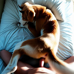 anatomically_correct anatomically_correct_genitalia anatomically_correct_pussy animal_genitalia animal_pussy anthro anthro_focus anthro_penetrated anus assertive_female balls bed bed_sheet bedding bestiality black_nose blue_eyes brown_body brown_fur butt canine_genitalia canine_pussy claws detailed_background digitigrade duo erection faceless_character faceless_human faceless_male female female_focus female_on_human female_penetrated feral first_person_view floppy_ears fur furniture genitals high-angle_view horn human_on_anthro human_penetrating human_penetrating_anthro human_penetrating_female humanoid_genitalia humanoid_penis inside interspecies light looking_at_viewer looking_pleasured lying male male/female male_on_anthro male_penetrating male_penetrating_anthro male_penetrating_female male_pov multicolored_body multicolored_fur nude on_bed on_side open_mouth pawpads paws penetration penile penile_penetration penis penis_in_pussy pillow pussy quadruped realistic rough_sex sex smile solo_focus sunlight tail teeth thrusting tired tired_eyes tongue tongue_out vaginal vaginal_penetration vein veiny_penis white_body white_fur balloon_(director) canid canine canis domestic_dog herding_dog human mammal pastoral_dog animated detailed digital_media_(artwork) hi_res short_playtime webm