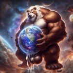 anthro asteroid balls bent_legs big_balls big_chest big_trapezius bodily_fluids broad_shoulders claws cosmic_background cum cum_inside cum_on_balls cum_on_planet detailed detailed_fur earthquake fangs genital_fluids genitals hi_res holding_a_planet macro male mammal mane musclegut nebula penetration planet_destruction planet_penetrated red_eyes sex solo space teeth terra_macro thick_arms ursid white_mane zeid zeid_(director)