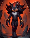 abs anthro athletic athletic_male balls black_body body_hair bracelet chest_hair flaccid foreskin frown genitals hair humanoid_genitalia humanoid_penis jewelry looking_at_viewer male navel nude penis red_eyes scowl solo sonic_the_hedgehog_(series) standing walking white_hair styx343 shadow_the_hedgehog eulipotyphlan hedgehog mammal hi_res