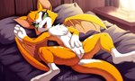 anthro bed chest_tuft female fur furniture genitals green_eyes inside looking_at_viewer lying membrane_(anatomy) membranous_wings narrowed_eyes nude on_back on_bed open_mouth orange_body orange_fur pillow presenting presenting_pussy pussy smile solo spread_legs spreading tail text tongue tuft white_body white_fur wings sergalbutt dust:_an_elysian_tail fidget_(elysian_tail) bat mammal nimbat signature url