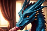 anthro blizzard_entertainment blue_body blue_scales dracthyr dragon fellatio female kauket oral penile scales scalie sex solo warcraft western_dragon world_of_warcraft