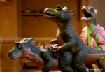 ambiguous_gender anthro disney duo female humping inside male male/female voyeurism penisfire dinosaurs_(series) dinosaur reptile scalie animated webm