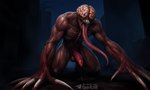 all_fours animal_genitalia balls blood bodily_fluids bone brain claws erection exposed_bone exposed_brain exposed_muscle genital_fluids genitals long_claws long_tongue male muscular nude open_mouth organs penis precum saliva sharp_teeth solo teeth text tongue tongue_out sergalbutt capcom resident_evil bow_experiment_(resident_evil) flesh_creature humanoid licker_(resident_evil) monster monstrous_humanoid t-virus_mutant_(resident_evil) undead zombie 5:3 signature url