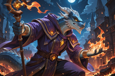 anthro blue_body blue_scales clenched_teeth clothing elemental_manipulation facial_hair fire fire_manipulation goatee horn looking_at_another magic_user male medieval mythology night pupils robe scales slit_pupils solo teeth town yellow_eyes kyranthos dragon mythological_creature mythological_scalie scalie western_dragon